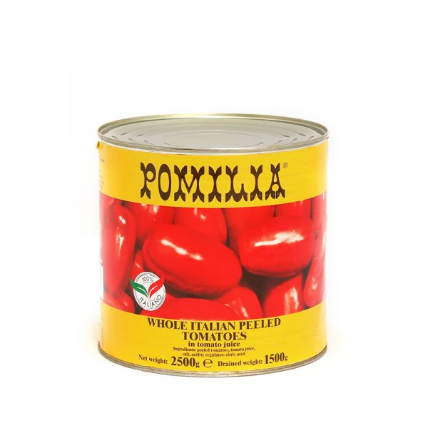 Tomates Enteros Pelados Pomilia 3 KG