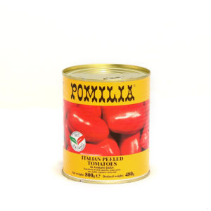TOMATES ENTEROS PELADOS 800gr.  POMILIA