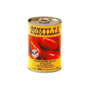 TOMATES ENTEROS PELADOS  400gr.. POMILIA
