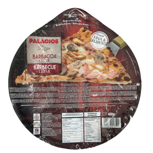 PIZZA BBQ CREMA 400gr PALACIOS