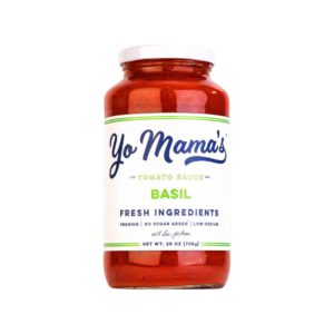 BASIL TOMATO SAUCE YO MAMAS 25oz