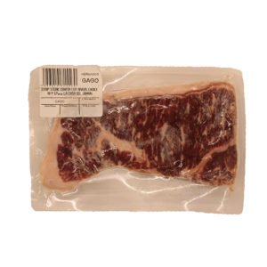 STRIP STEAK BNLS CENTER CUT ANGUS 12oz. CHOICE .
