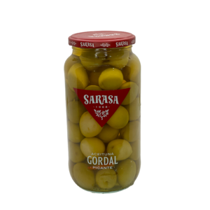 ACEITUNA GORDAL PICANTE C/HUESO 1/4 GALON 900gr.  SARASA