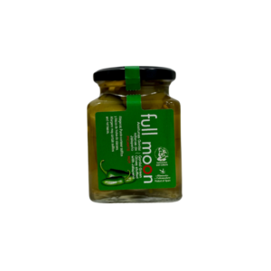 ACEITUNAS GORDAL 300gr. RELLENAS DE JALAPEÑOS FULL MOON