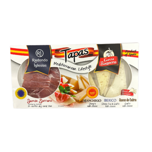 Tapas de Quesos y Jamón Serrano García Baquero