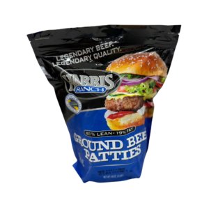 GROUND BEEF PATTIES 81/19  3lbs. HARRIS RANCH