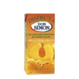 DISFRUTA MELOCOTON  BRICK 2 LT DON SIMON SIN AZUCAR AÑADIDOS.