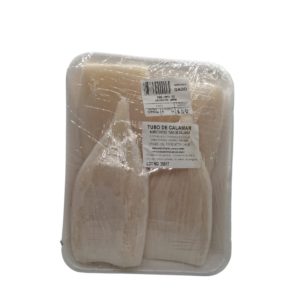 BANDEJA DE TUBO DE CALAMAR  LIMPIO  (PRECIO POR KG)
